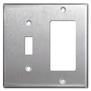Toggle & GFI Outlet Switchplate Cover – Spec Grade Stainless Steel