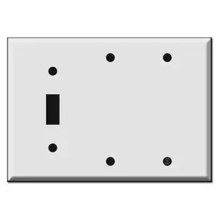 Toggle Plus Two Blank Combo Switch Plates