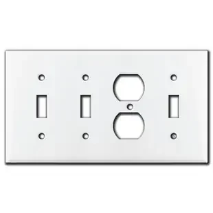 Toggle Receptacle Toggle Toggle Wall Plate – White
