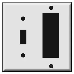 Toggle Switch + Sierra Biplex Triplex Outlet Cover Plates
