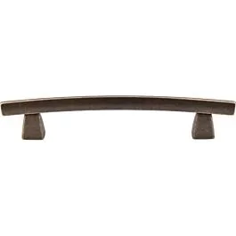 Top Knobs Arched Pull Contemporary Style 5-Inch (128mm) Center to Center, Overall Length 6-13/16″ German Bronze Cabinet Hardware Pull / Handle