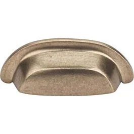 Top Knobs Aspen Cup Pull Contemporary, Rustic Style 3-Inch (76mm) Center to Center, Overall Length 4-3/8″ Light Bronze Cabinet Hardware Pull / Handle