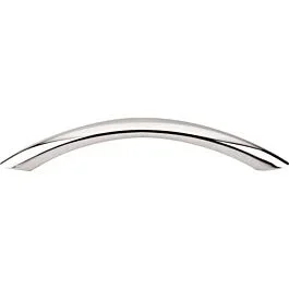 Top Knobs Bow Pull Contemporary Style 5-1/16 Inch (128mm) Center to Center, Overall Length 6-Inch Polished Nickel Cabinet Hardware Pull / Handle