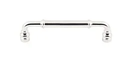 Top Knobs Brixton Pull Contemporary, Transitional Style 5-1/16 Inch (128mm) Center to Center, Overall Length 5-5/8″ Polished Nickel Cabinet Hardware Pull / Handle