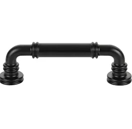 Top Knobs Cranford Pull 18″ (457mm) Center to Center, 19-3/8″ (492mm) Overall Length, Flat Black Cabinet Hardware Pull / Handle