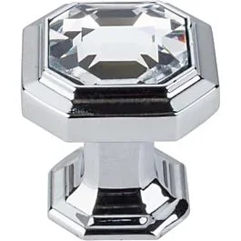 Top Knobs Crystal Emerald Knob Contemporary Style Polished Chrome Knob, 1-1/8 Inch Diameter
