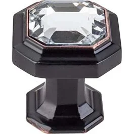Top Knobs Crystal Emerald Knob Contemporary Style Tuscan Bronze Knob, 1-1/8 Inch Diameter