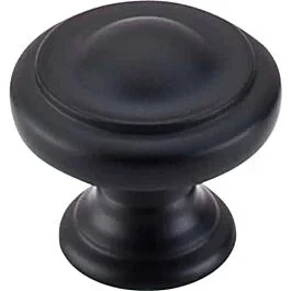 Top Knobs Dome Knob Contemporary Style Flat Black Knob, 1-1/8 Inch Diameter