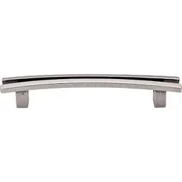 Top Knobs Flared Pull Contemporary Style 5-Inch (128mm) Center to Center, Overall Length 6-1/2″ Pewter Antique Cabinet Hardware Pull / Handle