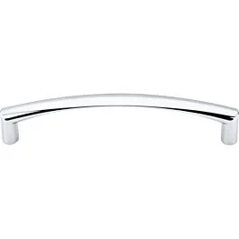 Top Knobs Griggs Pull Contemporary Style 5-1/16 Inch (128mm) Center to Center, Overall Length 5-7/16 in Polished Chrome Cabinet Hardware Pull / Handle