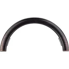 Top Knobs Half Circle Open Pull Contemporary Style 3-1/2 Inch (89mm) Center to Center, Overall Length 4-1/8″ Tuscan Bronze Cabinet Hardware Pull / Handle