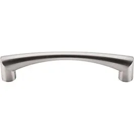 Top Knobs Hidra Pull Contemporary Style 5-1/16 Inch (128mm) Center to Center, Overall Length 5-11/16″ Brushed Satin Nickel Cabinet Hardware Pull / Handle