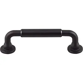 Top Knobs Lily Pull Contemporary,Transitional Style 3-3/4 Inch (96mm) Center to Center, Overall Length 4-11/16″ Flat Black Cabinet Hardware Pull / Handle