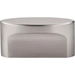 Top Knobs Oval Slot Knob Medium Contemporary Style Brushed Satin Nickel Knob, 5/8 Inch Diameter
