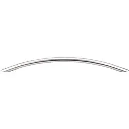 Top Knobs Solid Bowed Bar Pull Contemporary Style 8-13/16 Inch (224mm) Center to Center, Overall Length 10-5/16″ Brushed Stainless Steel Cabinet Hardware Pull / Handle