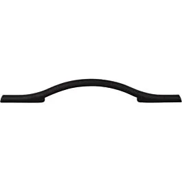 Top Knobs Somerdale Pull Contemporary,Modern Style 5-1/16 Inch (128mm) Center to Center, Overall Length 9-1/16″ Flat Black Cabinet Hardware Pull / Handle