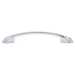 Top Knobs Sydney Thin Pull Contemporary,Transitional Style 5-Inch (128mm) Center to Center, Overall Length 7-Inch Chrome Cabinet Hardware Pull / Handle