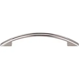 Top Knobs Tango Cut Out Pull Contemporary,Transitional Style 5-1/16 Inch (128mm) Center to Center, Overall Length 6-3/4″ Brushed Satin Nickel Cabinet Hardware Pull / Handle