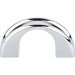 Top Knobs Tango U Finger Pull Contemporary,Transitional Style 1-1/4 Inch (32mm) Center to Center, Overall Length 2-Inch Polished Chrome Cabinet Hardware Pull / Handle