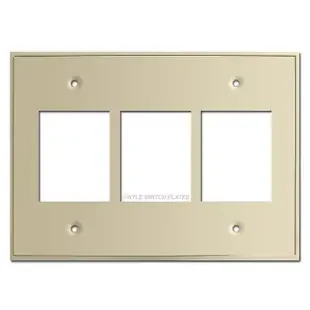 Touch Plate 3 Gang Classic Low Voltage Switchplate – Ivory