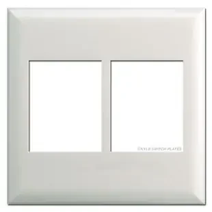 Touch-Plate Classic Series Two Gang Low Volt Switchplates – White
