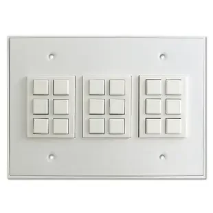 Touch Plate Low Voltage Switch Unit Classic 18 Button – White