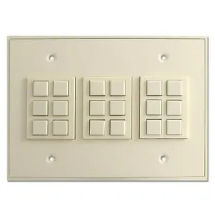 Touch-Plate Switch Station Classic 18 Button Low Voltage – Almond