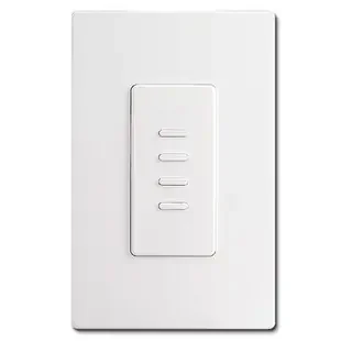 Touch Plate Ultra Style 4 Switch Lighting Control Stations – White