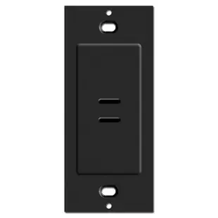 Touch Plate Ultra Two Button Low Voltage Lighting Switch – Black
