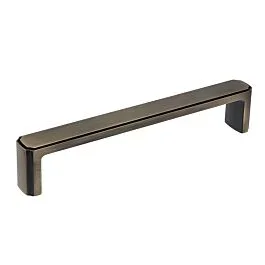 Transitional Metal Pull 6-5/16″ (160mm) Center to Center, Overall Length 6-3/4″ (171.5mm) Rustic Brass Cabinet Pull/Handle