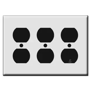 Triple Duplex Receptacle Plastic Outlet Cover Plates