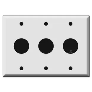Triple Push Button Tap Light Switch Covers – 1.125″ Openings
