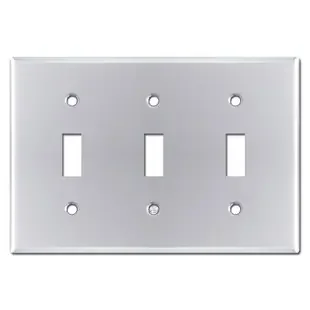 Triple Toggle Switch Plate Cover – Polished Chrome