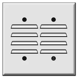Two Gang Vertical Louvered Switch Cover Plates