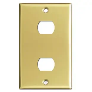 Two Hole Despard Switch Plate Cover – Polished Brass