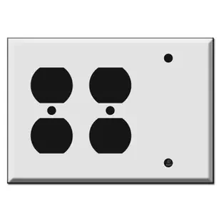 Two Outlets and Blank Combo Switch Plates