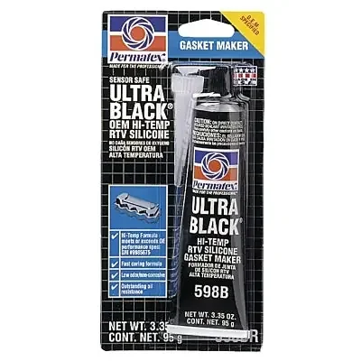 Ultra Silicone RTV Gasket Maker, 3.35 oz, Tube, Ultra Black