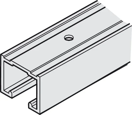 Upper Track, Pre-drilled, Aluminum by Hafele – Architectural Sliding Hardware