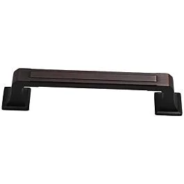 Valencia Collection Contemporary Style 5-1/16″ (128mm) Hole Center, Overall Length 5-15/16″, Oil-Rubbed Bronze Cabinet Hardware Pull / Handle