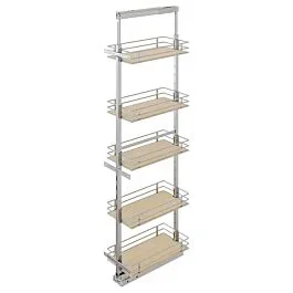 Vauth Sagel 20.47″ x 76.75″ 5-Shelf Scalea Pantry Pull-Out with Soft-Closing, Maple