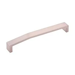 Veer in Satin Nickel 7-9/16 (192mm) Center to Center, Overall Length 7-7/8 Inch Cabinet Hardware Pull/Handle