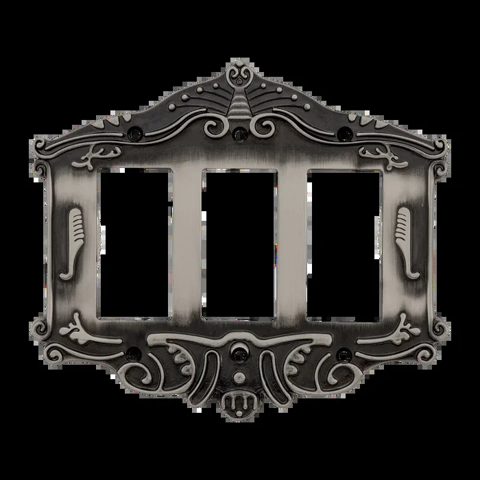 Victorian Switch Plate with Triple Rocker in Antique Pewter – Nostalgic