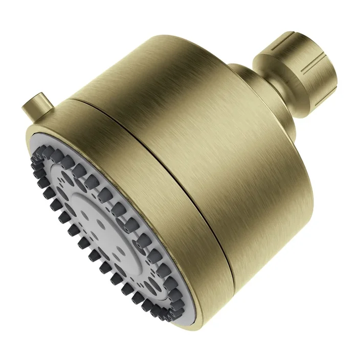 Vilbosch 3-Inch Round 5-Function ABS Shower Head, Antique Brass
