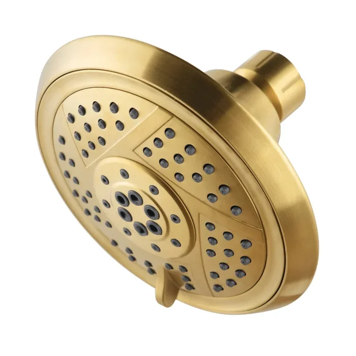 Vilbosch 5-Inch Round 5-Function ABS Shower Head, Brushed Brass by Kingston Brass