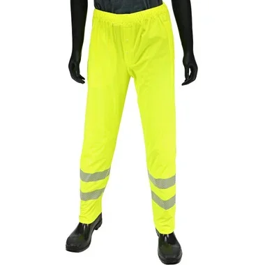 Viz Rainwear Class E Waterproof Breathable Rain Pants – Hi-Vis Yellow – 1/EA – 4541P
