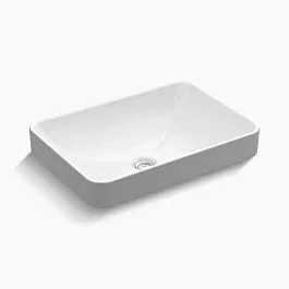 Vox 22-3/4″ rectangular vessel bathroom sink Vitreous China, in White