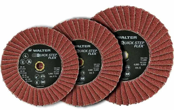Walter 07Q462 4.5″ 120 Grit Quick-Step Flex Flap Disc