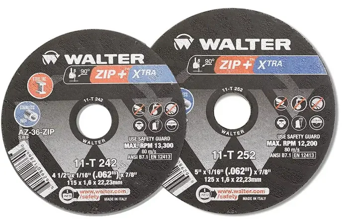 Walter 11T252 5″ x 1/16″ x 7/8″ ZIP+ Xtra Cut-Off Wheels