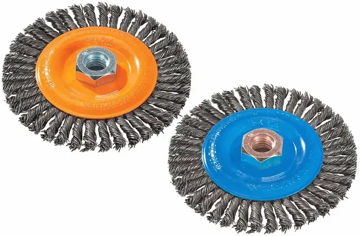 Walter 13K614 6″ x 1/4″ x 5/8″-11″ Stainless Knot-Twisted Wire Stringer Bead Brush