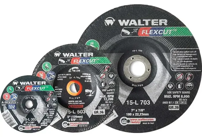 Walter 15L603 6″ 36 Grit Spin-On Flexcut Wheel